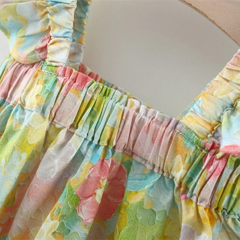 Mini Fashion™ - Sommerlicher Blumen-Chic - Sommerkleid Pfingstrose Druck