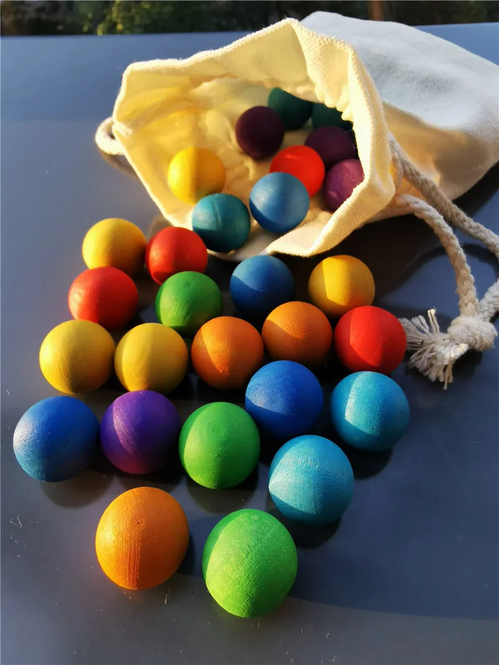 Rainbow Balls™ – Holzkugeln Regenbogen