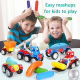 Magnetic Cars™ – Magnetischer Bauspaß - Magnetische Fahrzeuge Spielzeugset