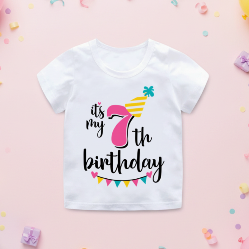 Birthday Graphic Tee – Niedlich & Luftig – Kinder-T-Shirt zum Geburtstag