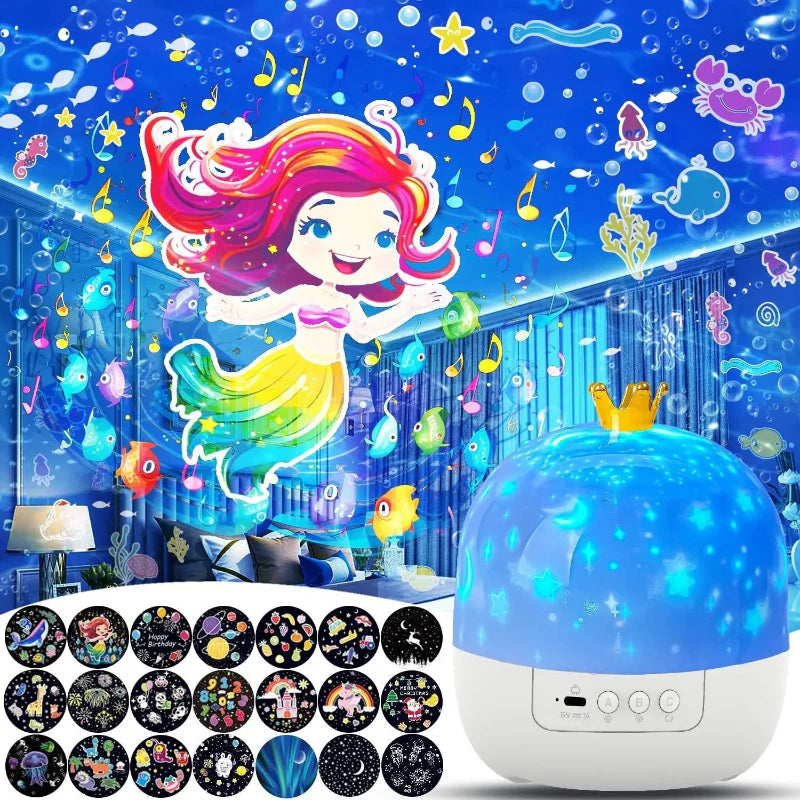 CosmoGlow – Verträumt & Kreativ – Galaxy Projektor Nachtlicht mit 360°-Drehung