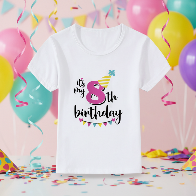 Birthday Graphic Tee – Niedlich & Luftig – Kinder-T-Shirt zum Geburtstag
