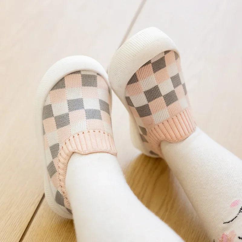 Mini Fashion™ - Geblocktes Muster - Flexibler Schlupfschuh