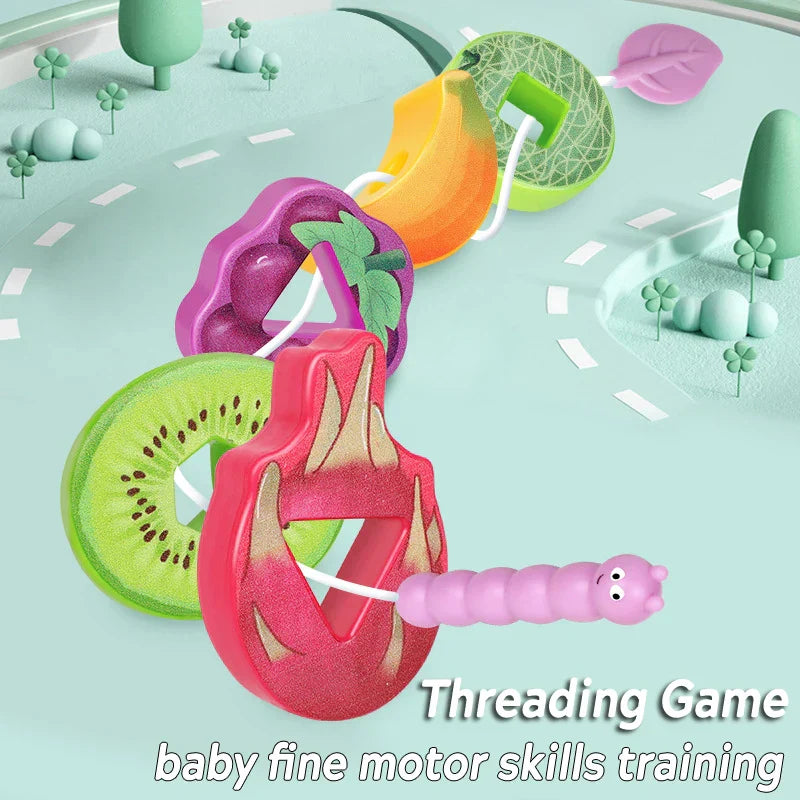 Fruit Lacing Game™ – Feinmotorik - Fruchtperlen Spielzeug