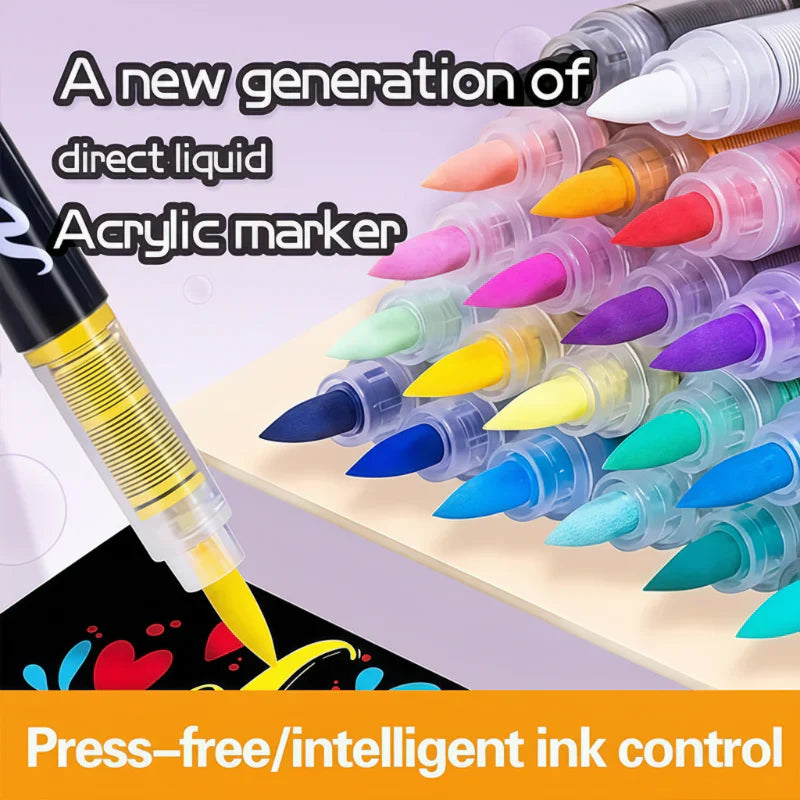ColorCraft – Kreativ & Nachhaltig – Acrylmarker mit Pinselspitze