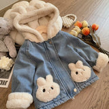 Girls Bunny Denim Coat – Warm & Comfort – Kinderjacke