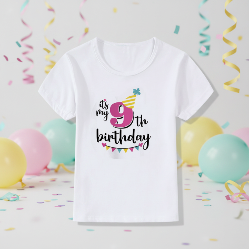 Birthday Graphic Tee – Niedlich & Luftig – Kinder-T-Shirt zum Geburtstag