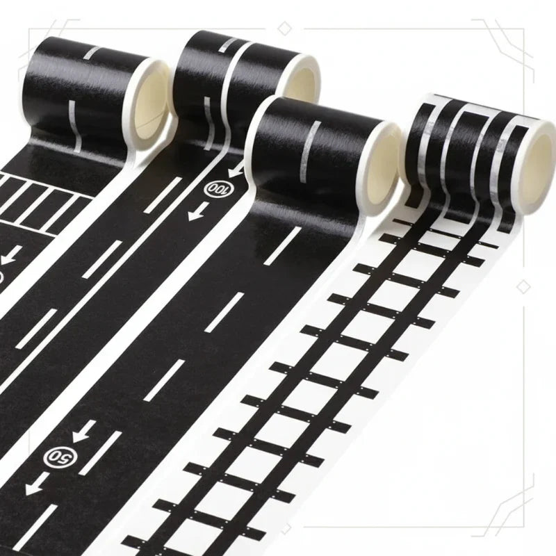 KidoTape – Farbenfroh & praktisch – Verkehrsweg-Aufkleberband-Set