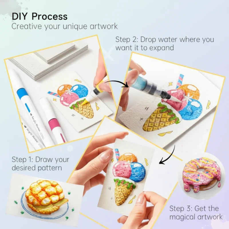 MagicFoam – Farbenfroh und kreativ – Kreatives Texturstift-Set