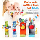 Wrist Rattle and Socks – Motorik & Spiel – Baby-Rasseln (4er-Set)