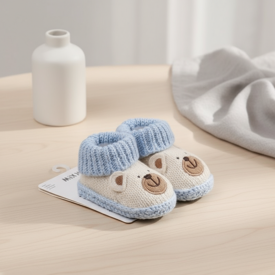 Mini Fashion – Gestrickte Babyschuhe (3-6 Monate)