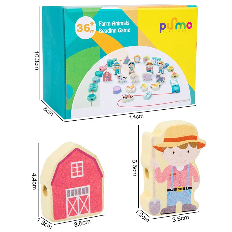 Lace & Thread™ – Stapeln & Einfädeln Spiel –  Auffädeln von Perlen