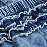 Mini Fashion™ - Niedlicher Look - Denim Strampler