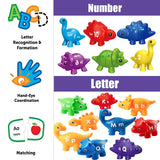 Matching Dino's – Lustig und lehrreich - Alphabet und Zahlen Dino Spiel