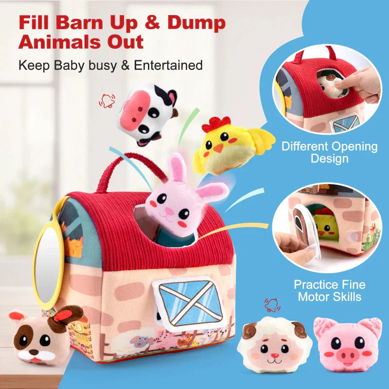 BabyBarn – Weich & Lernen – Bauernhaus mit Plüschtieren