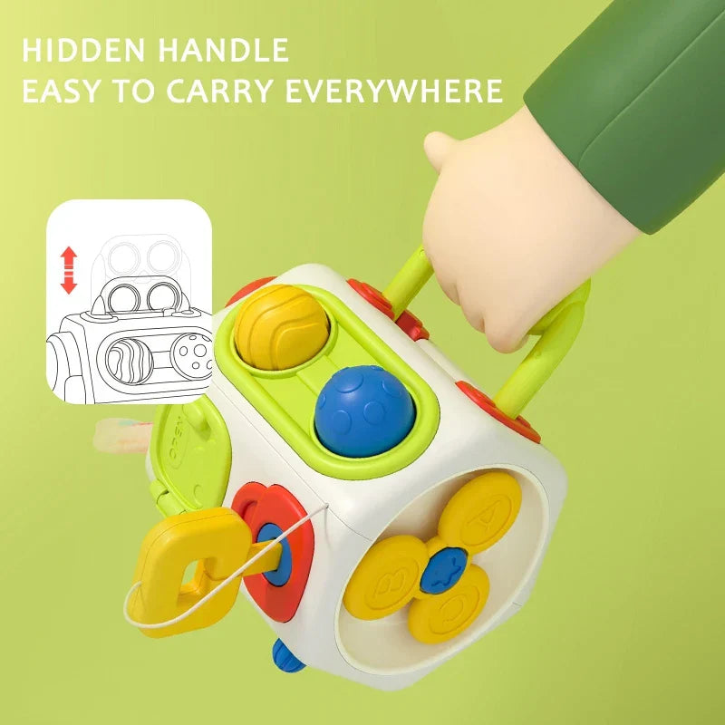 BusyCube – Clever & Verspielt – Montessori Fidget Würfel 10-in-1