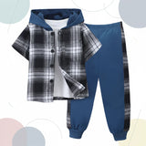 Boys Checkered Outfit – Trendig und bequem – Kinderbekleidungsset mit Karomuster