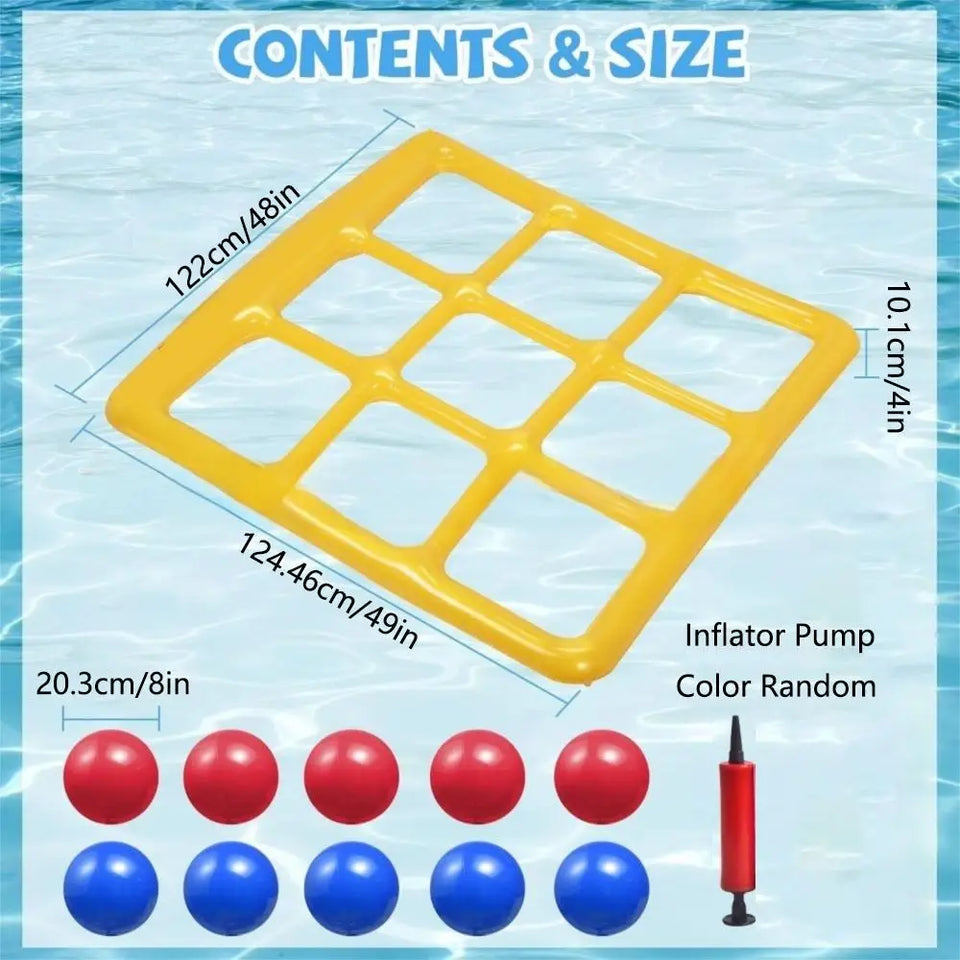 Pool Tic Tac Toe – Bunt & lustig - Pool Vier in einer Reihe Spielset