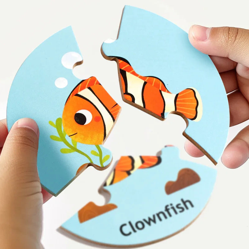 Dieren Match™ – Drehen & Entdecken - 3-teiliges Puzzle