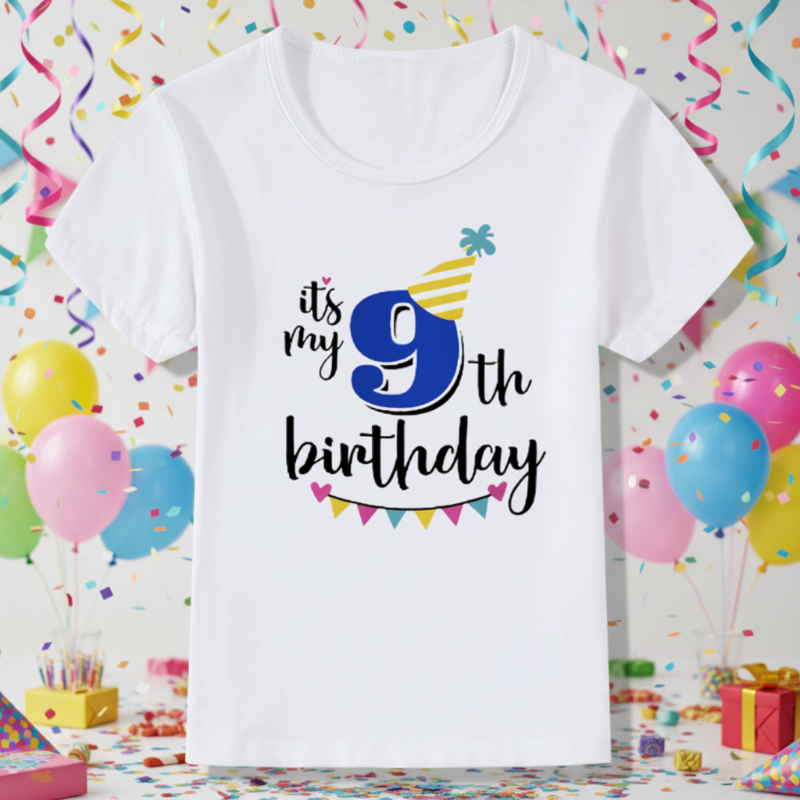 Birthday Graphic Tee – Niedlich & Luftig – Kinder-T-Shirt zum Geburtstag