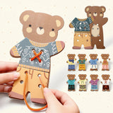 ThreadBear – Niedlich & Lehrreich – Montessori-Fädelspielzeug Bär
