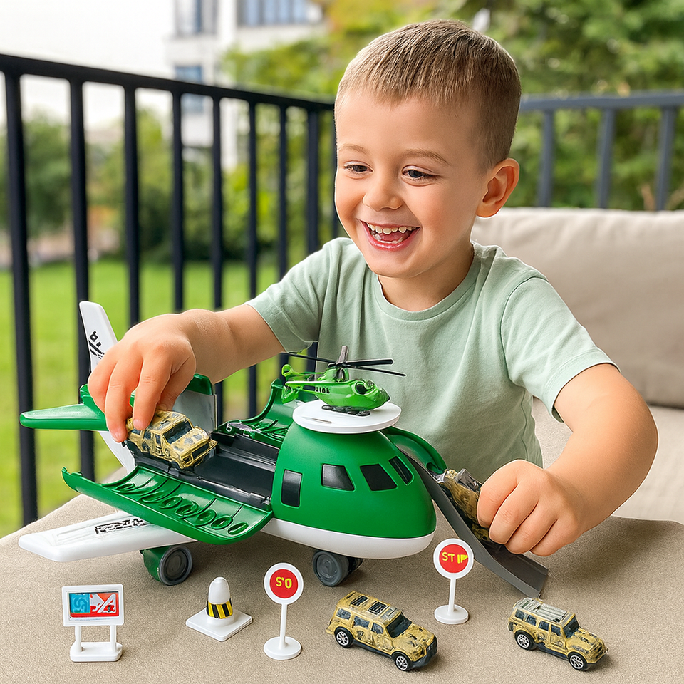 MiniAirBase – Interaktiv & Lehrreich – Flughafen-Spielset mit Fahrzeugen