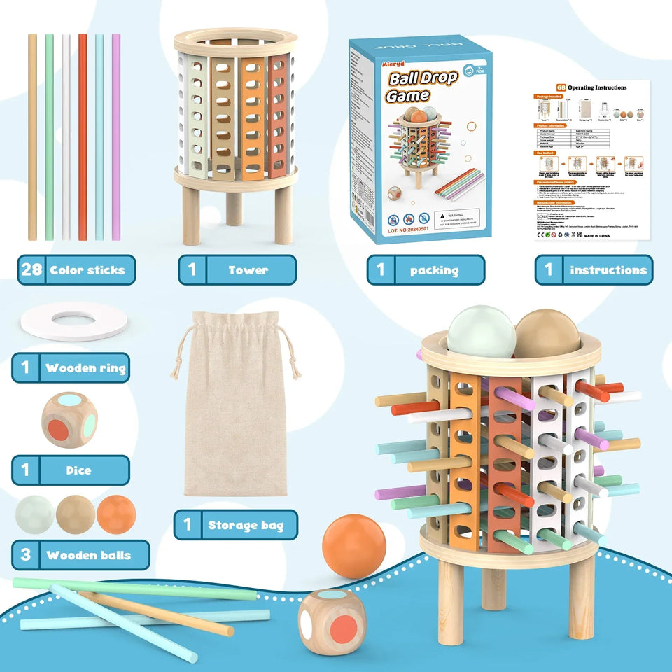Balance Tower™ – Stapeln & Zählen – Hölzernes Denkspiel