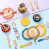 Woods™ - Kreativ & lehrreich - Holzküchen-Spielset Kind