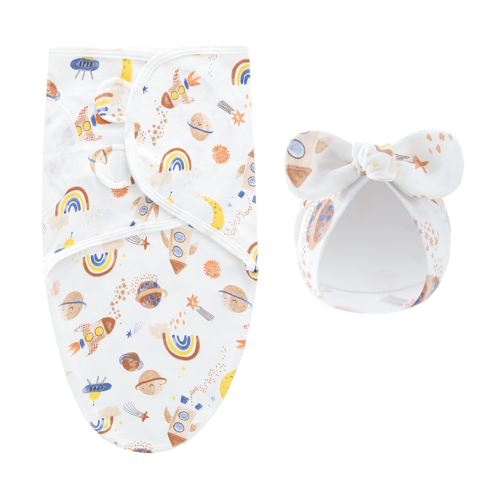 DreamNest – Ruhe & Komfort – Luxuriöses Wickeltuch mit Mütze