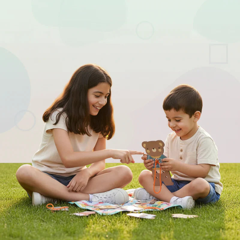 ThreadBear – Niedlich & Lehrreich – Montessori-Fädelspielzeug Bär