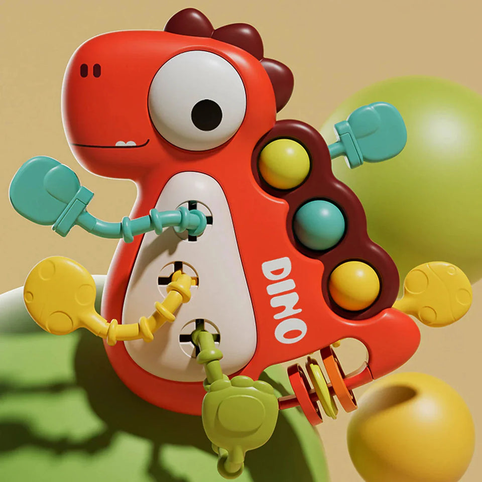 BabyDino – Verspielt & Beißbar – Sensorisches Ziehspielzeug
