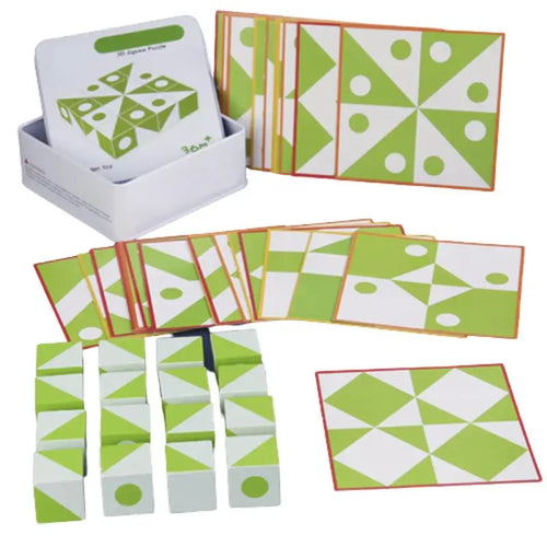 BrainBlocks™ – Schlank & kreativ – Geometrisches Denkspiel aus Holz