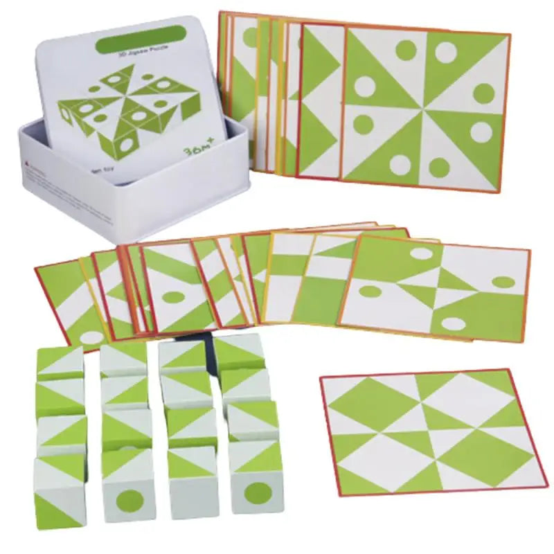 BrainBlocks™ – Schlank & kreativ – Geometrisches Denkspiel aus Holz