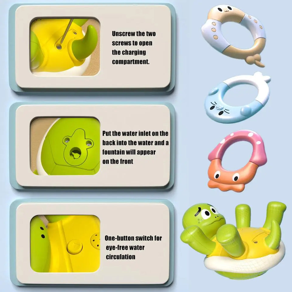 Water Turtle™ – Planschvergnügen in der Badewanne - Schildkrötenbrunnen