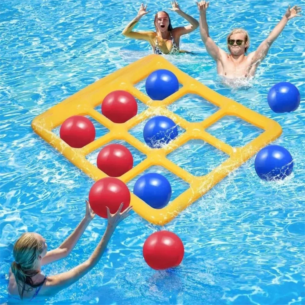Pool Tic Tac Toe – Bunt & lustig - Pool Vier in einer Reihe Spielset