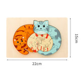 Animal Puzzle™ – Ontdek & Leer – Cartoon Houten Puzzel