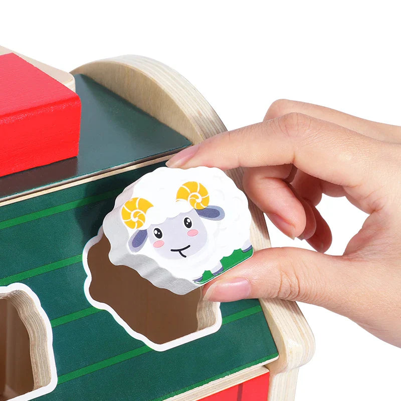 Farm Sort™ – Mal- und Formspaß - Bauernhof-Sortierspiel aus Holz