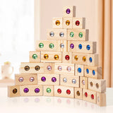 Rainbow Gem Stacking Blocks – Kreativ & lehrreich – Stapelblock-Set aus Holz
