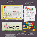 Wooden Clip Beads™ – Bunter Bewegungsspaß mit Raupe – Malen & Motorik Spielzeug