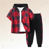 Boys Checkered Outfit – Trendig und bequem – Kinderbekleidungsset mit Karomuster