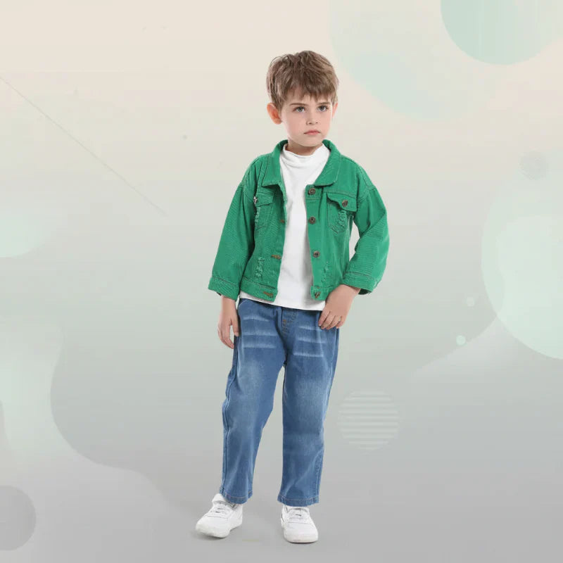 Candy Color Jeansjacke – Leichte Jeansjacke für Kinder