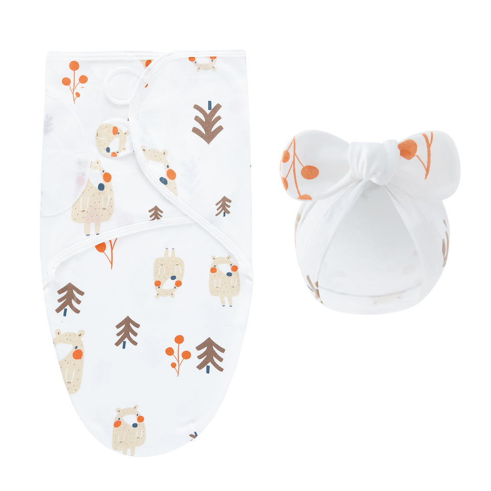 DreamNest – Ruhe & Komfort – Luxuriöses Wickeltuch mit Mütze