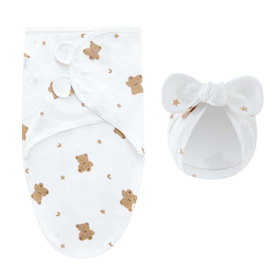 DreamNest – Ruhe & Komfort – Luxuriöses Wickeltuch mit Mütze