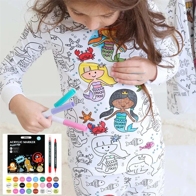 DIY Pajama Set™ – Farbe & Traum – Colours Kinder-Pyjama-Set
