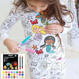 DIY Pajama Set™ – Farbe & Traum – Colours Kinder-Pyjama-Set