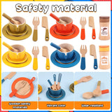 Woods™ - Kreativ & lehrreich - Holzküchen-Spielset Kind