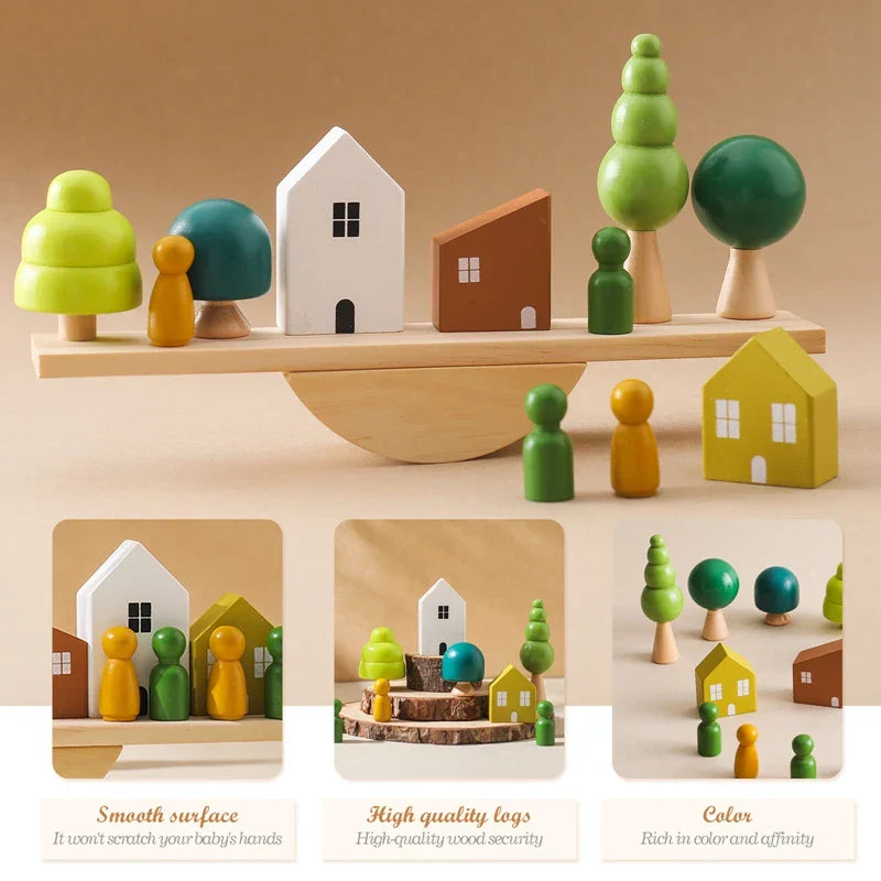 Wooden Forest Blocks – Kreativität & Entwicklung – Stapelspielzeug aus Holz