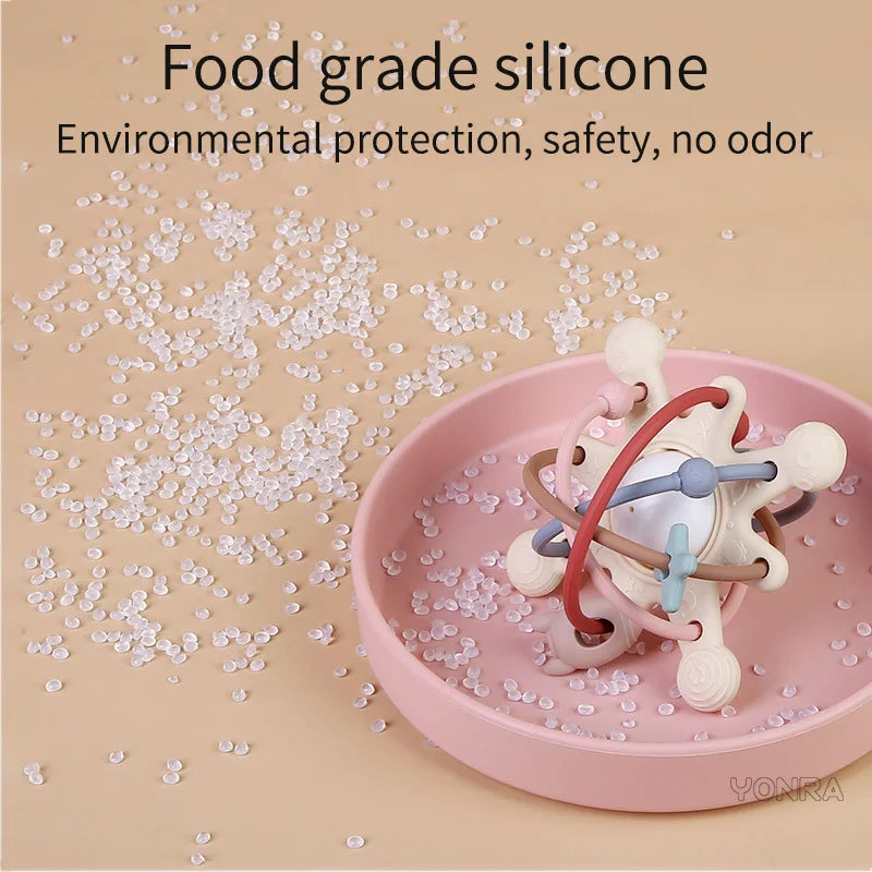 Sensory Rattle Ball™ – Sanfter Greifspaß – Baby-Silikon-Zahnspielzeug