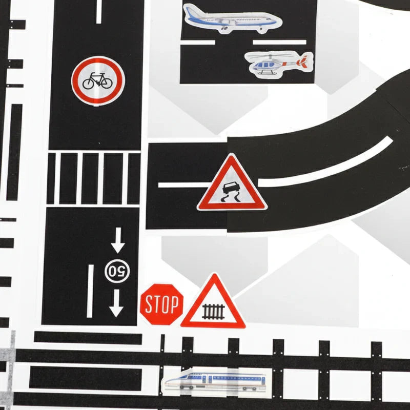 KidoTape – Farbenfroh & praktisch – Verkehrsweg-Aufkleberband-Set