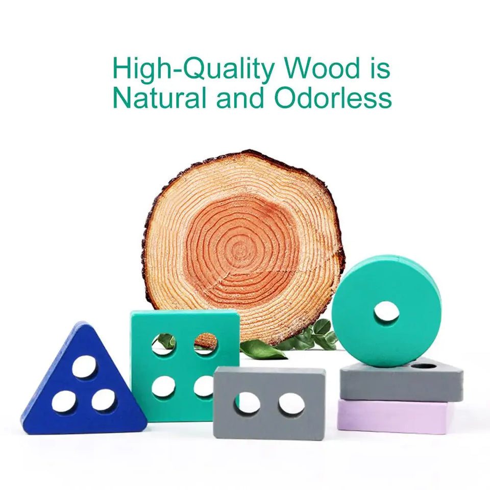 Woods™ – Stapelblöcke Spaß – Geometrische Blöcke